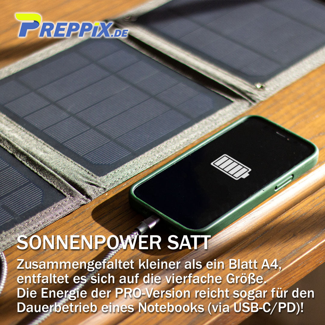 Preppix SONNENKÖNIG (Faltbares Solarpanel)